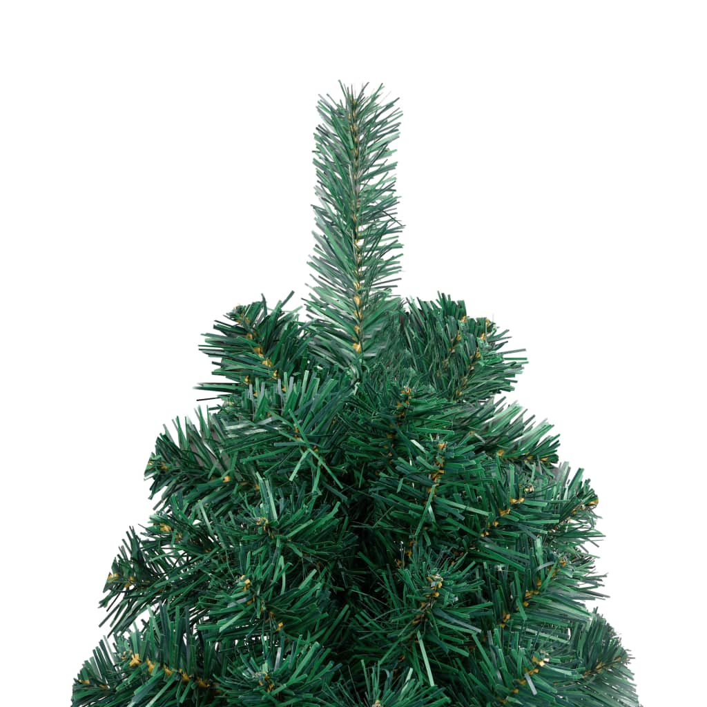 Artificial Half Christmas Tree With Leds Ball Set Gr 3077650