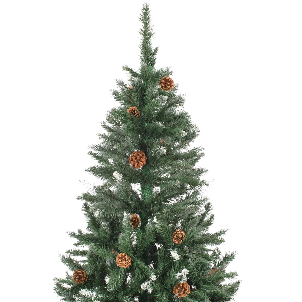 Artificial Christmas Tree With Leds Pine Cones Green 3077743