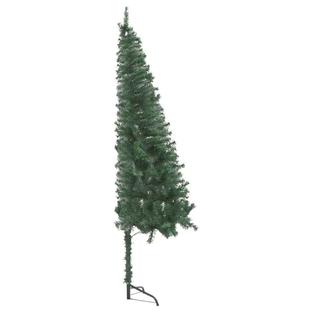 Corner Artificial Christmas Tree With Leds Pvc White 3077940