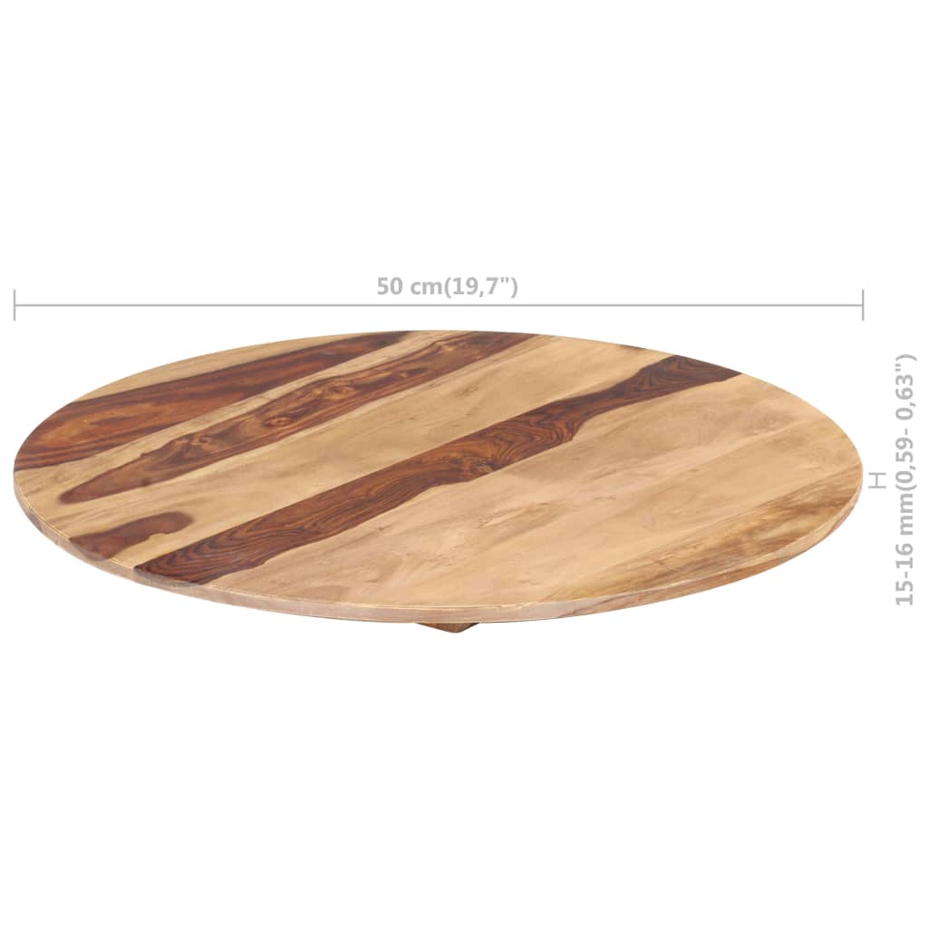 Table Top Solid Sheesham Wood Round Brown 327488