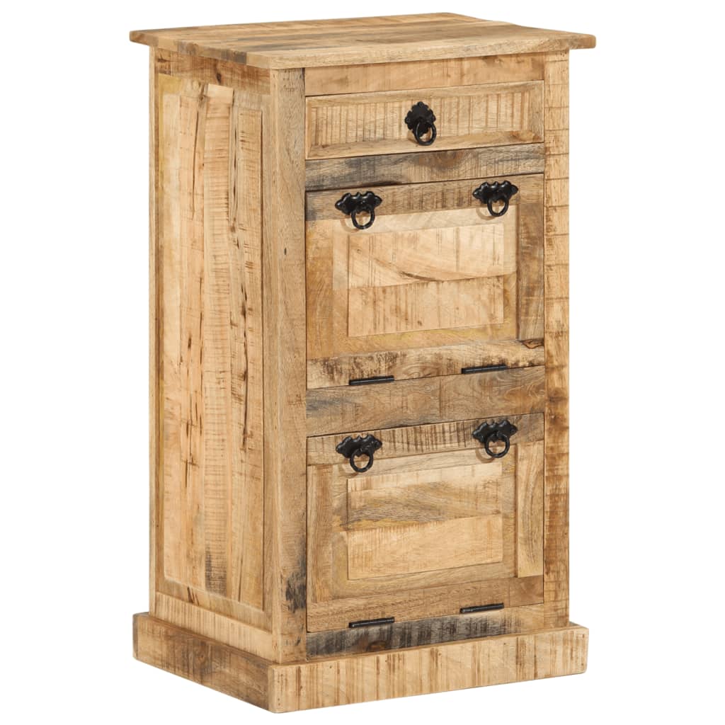 Layer Shoe Cabinet With Drawer Solid Rough Mango Woo 328297