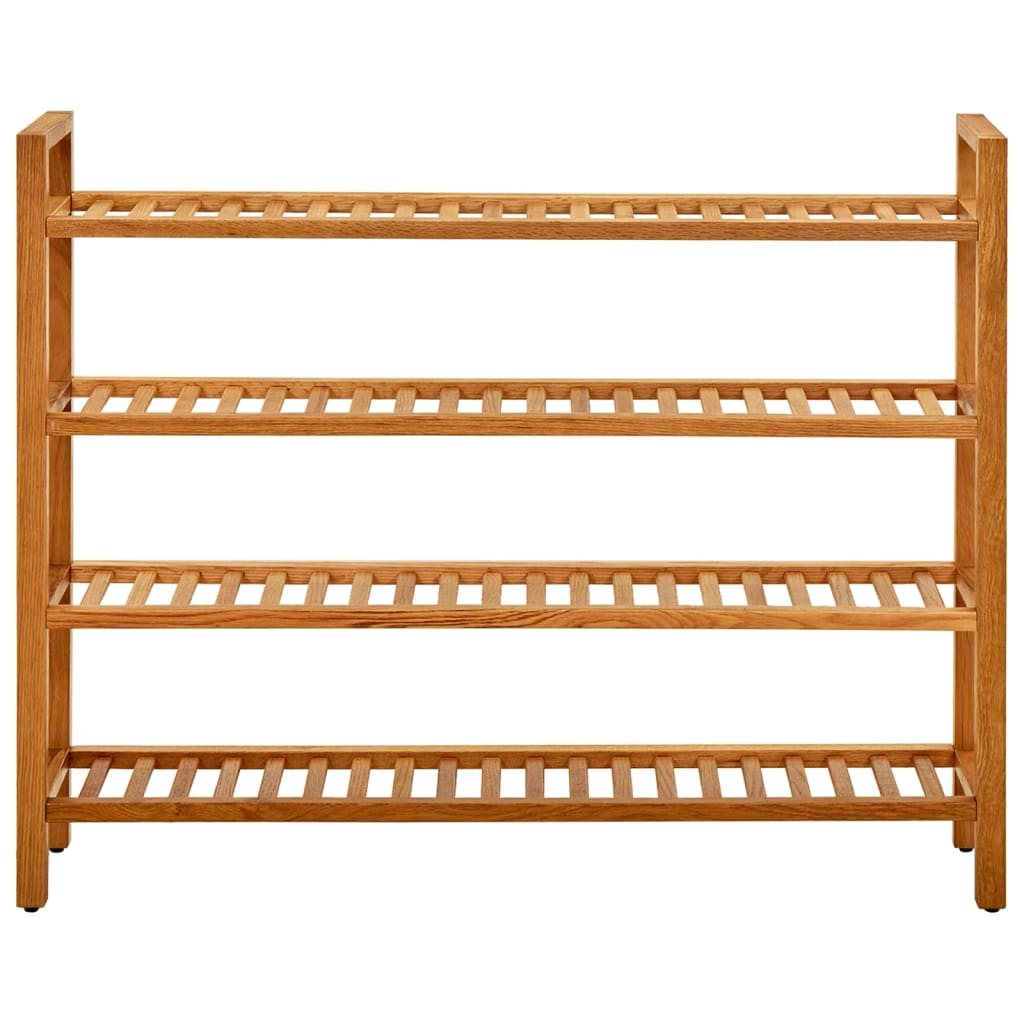 Shoe Rack With Shelves Solid Oak Wood Brown 331750
