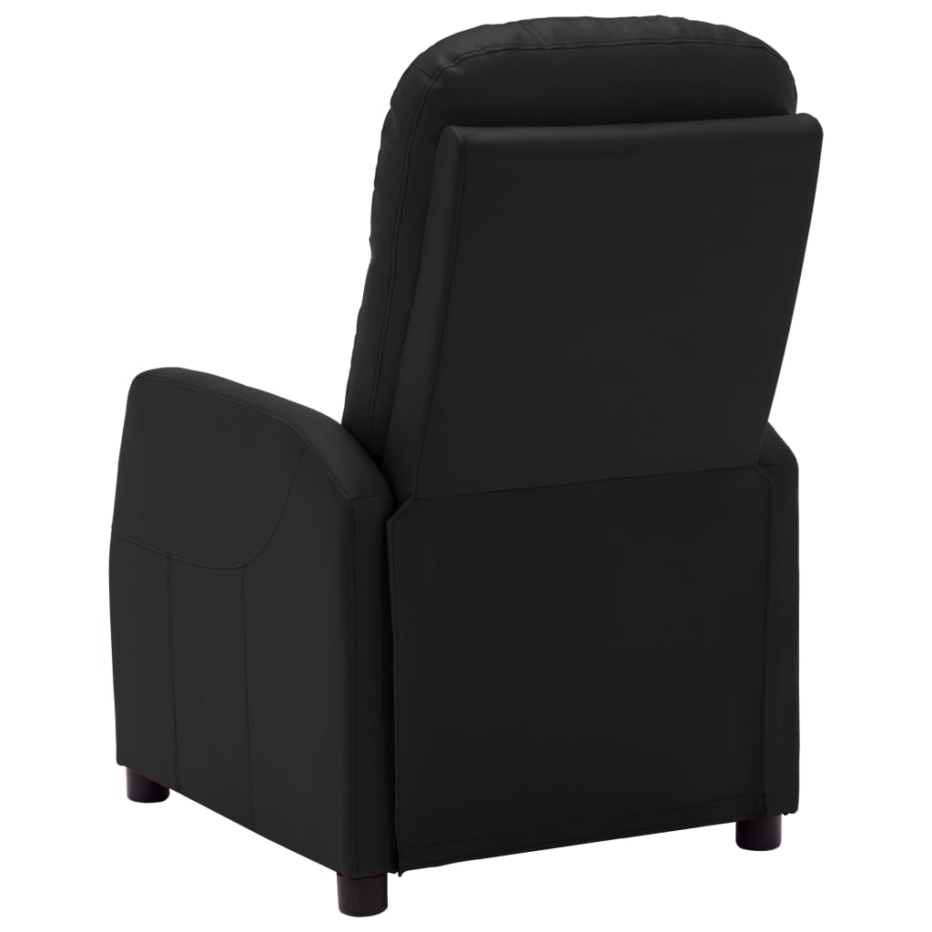 Electric Reclining Chair Faux Leather Black 3074012