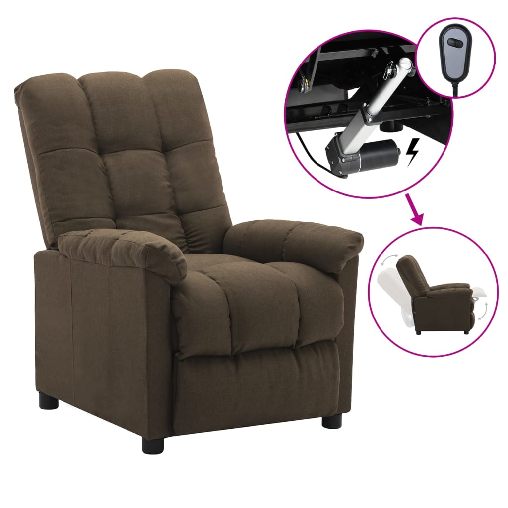 Electric Recliner Fabric Taupe 3074034