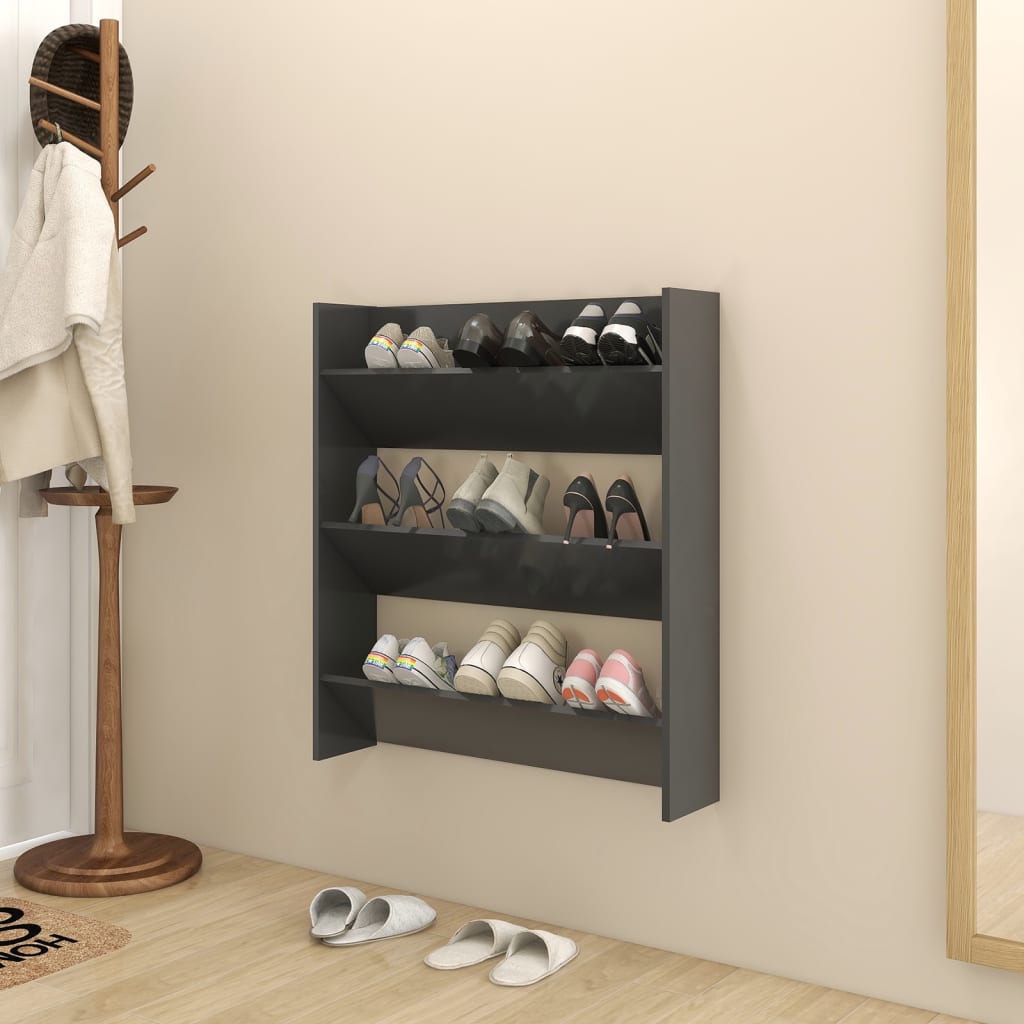 Wall Shoe Cabinets Black 806780