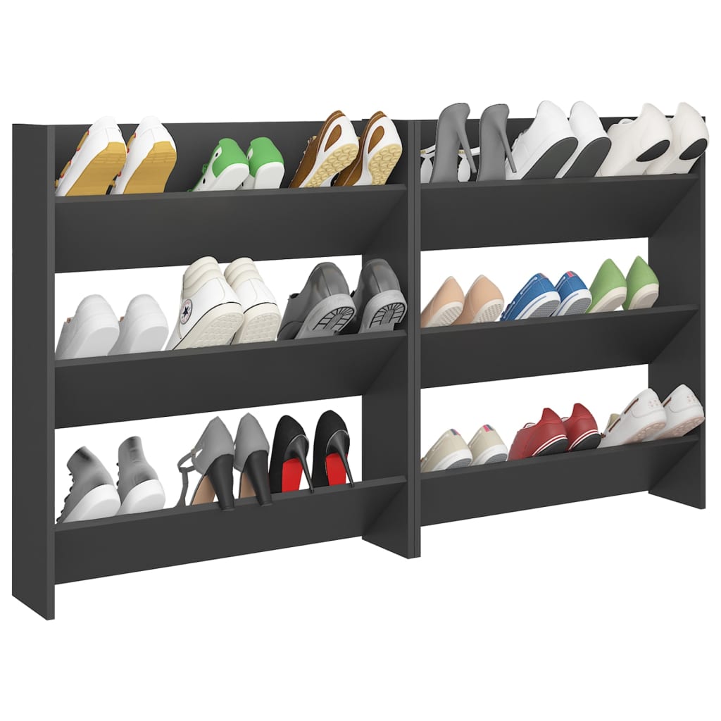 Wall Shoe Cabinets Gray Grey 806782