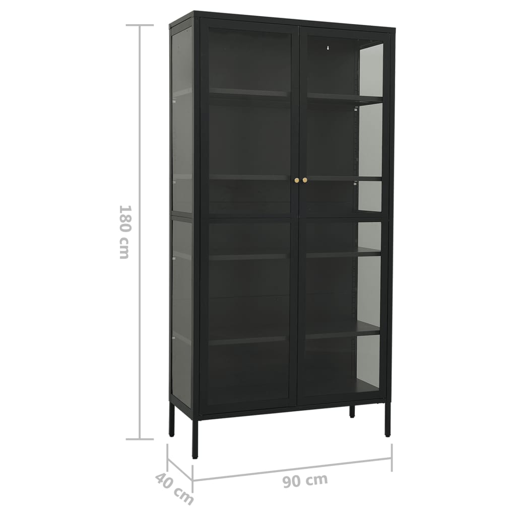 Display Cabinet Steel And Tempered Glass White 336080